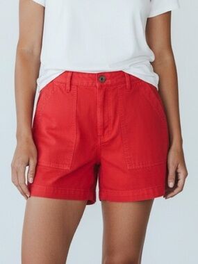 Universal Thread Red High Rise Utility Shorts NWT Size 6